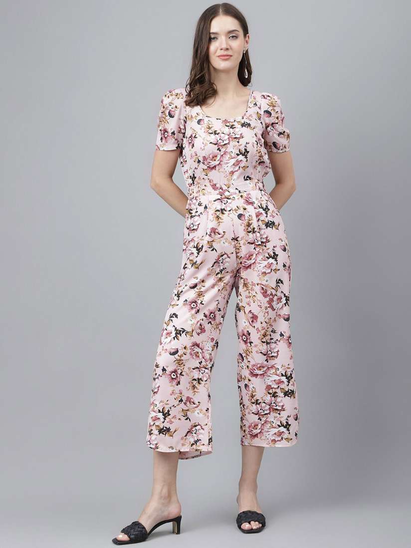 Buy TRYMISFIT Floral Printed Cotton Basic Jumpsuit Jumpsuit for Women 24805364 Myntra