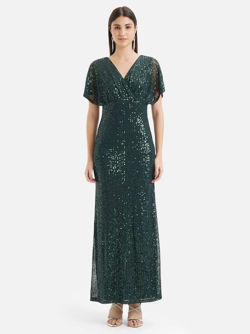 Buy Kazo Embellished Flared Sleeve Maxi Dress Dresses for Women 24817902 Myntra