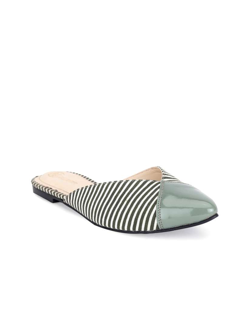 Buy BEAVER Pointed Toe Printed Mules Flats for Women 24820638 Myntra