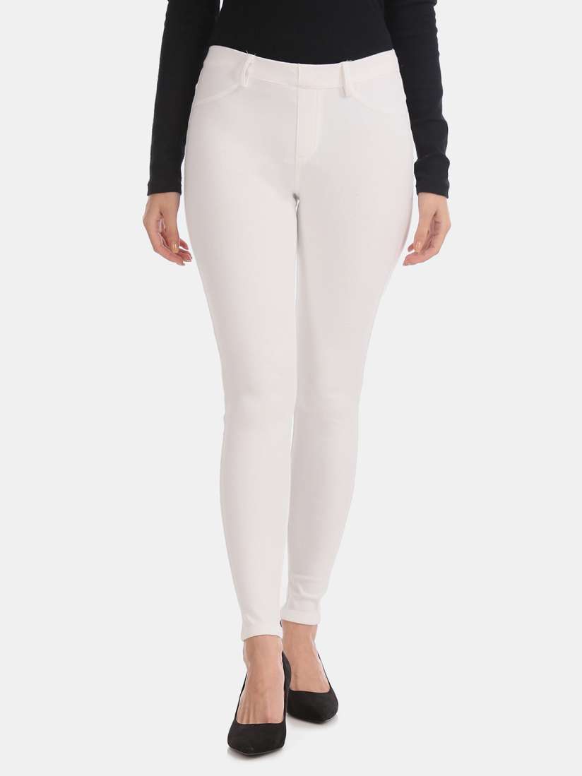 White jeggings myntra new arrivals