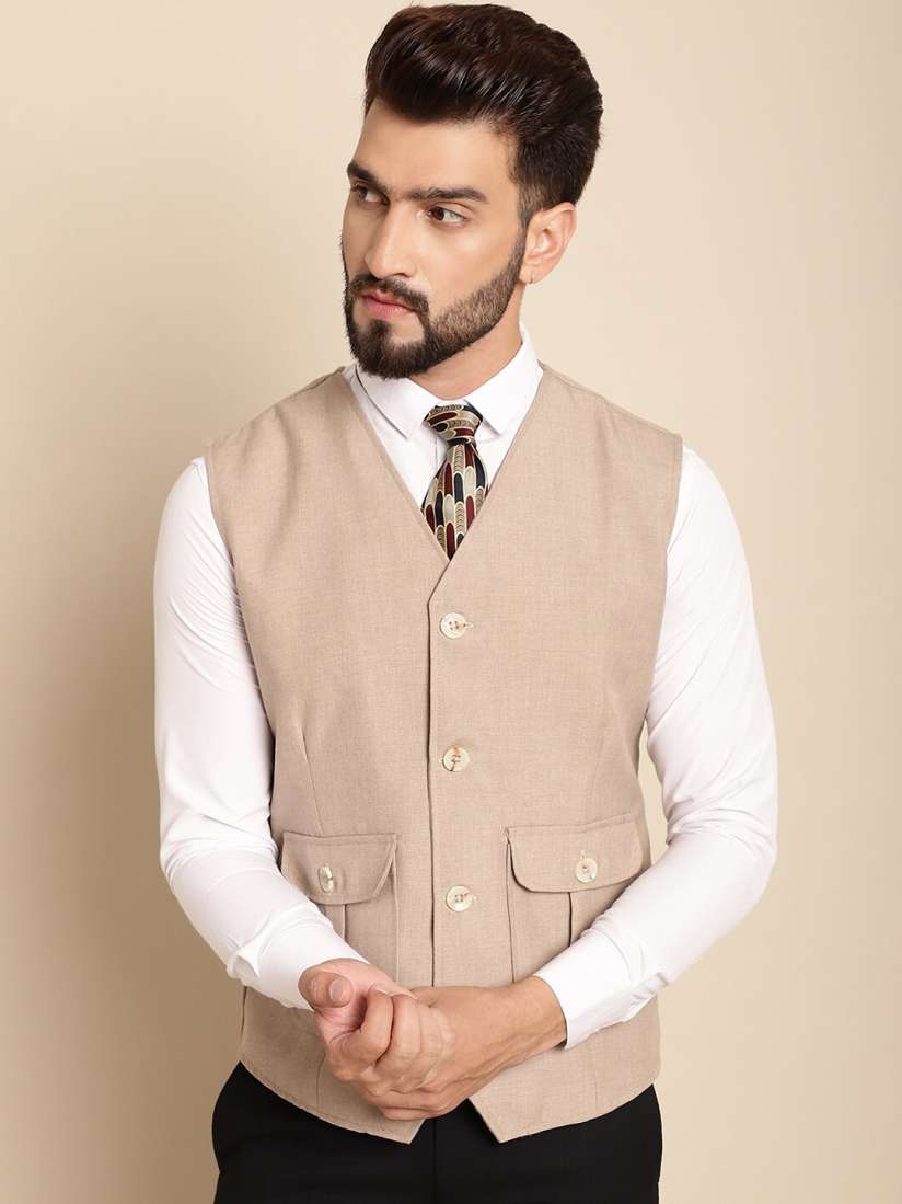 Waistcoat myntra sale