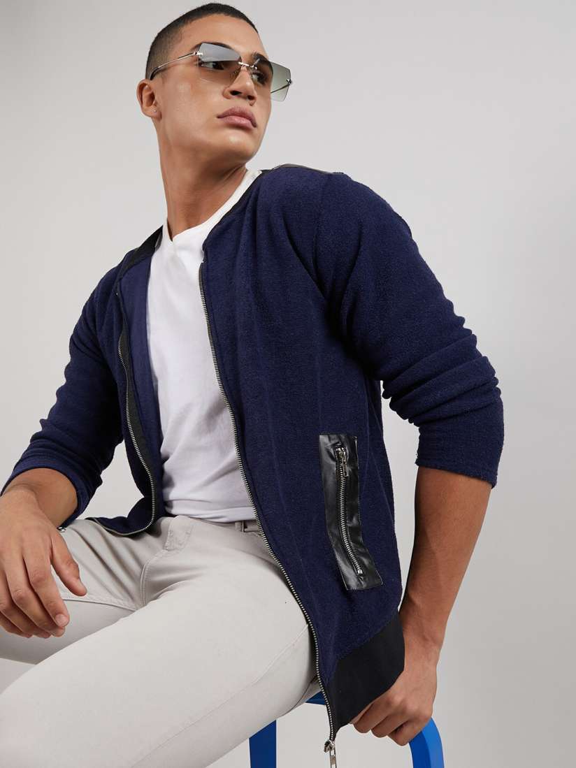 Buy Campus Sutra Winter Wear Windcheater Stand Collar Cotton Open Front Jacket Jackets for Men 24835084 Myntra