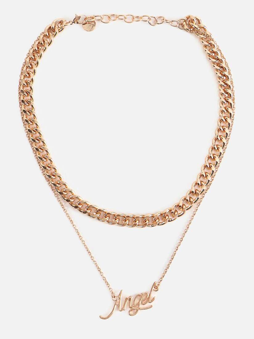 Buy FOREVER 21 Gold-Plated Layered Necklace Necklace and Chains