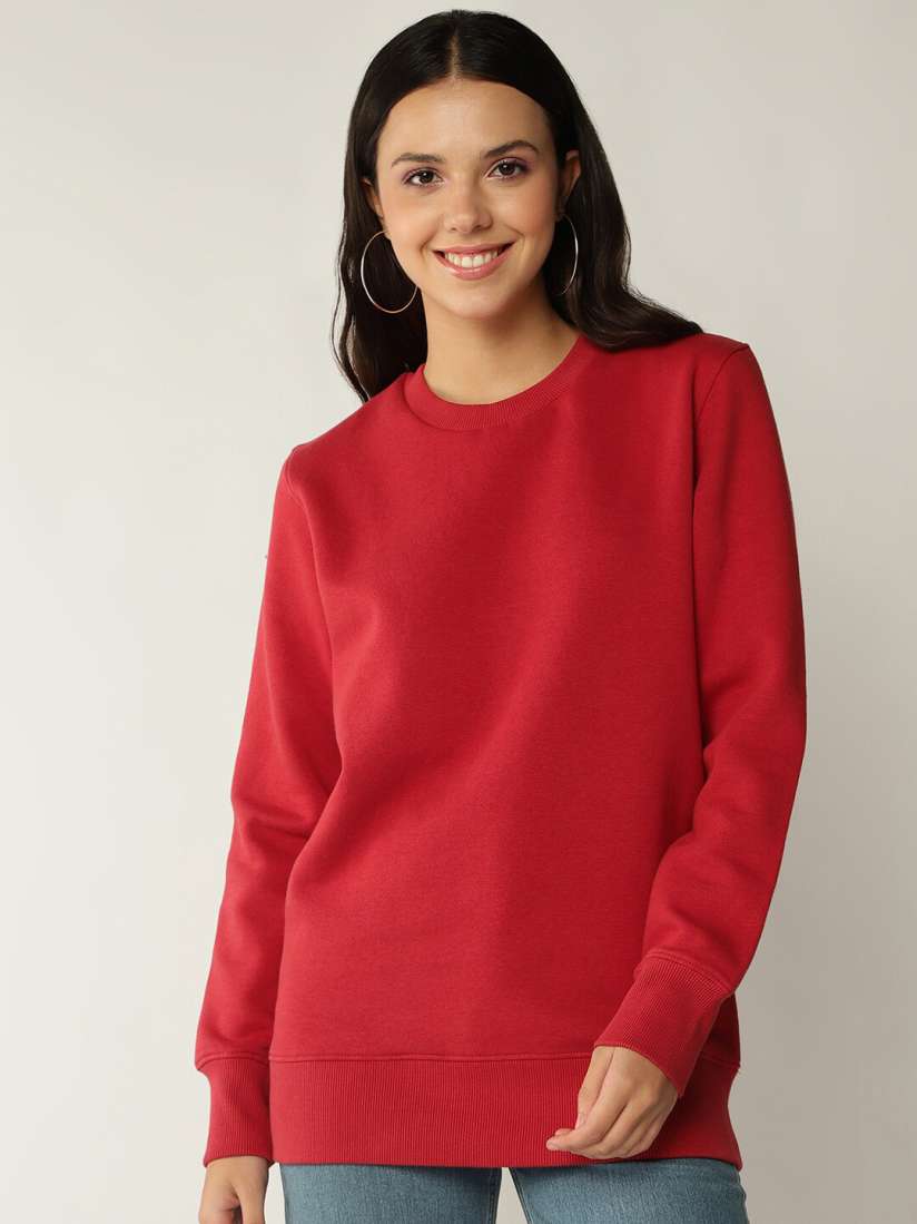 Buy Roadster Women Red Sweatshirt Sweatshirts for Women 24836916 Myntra