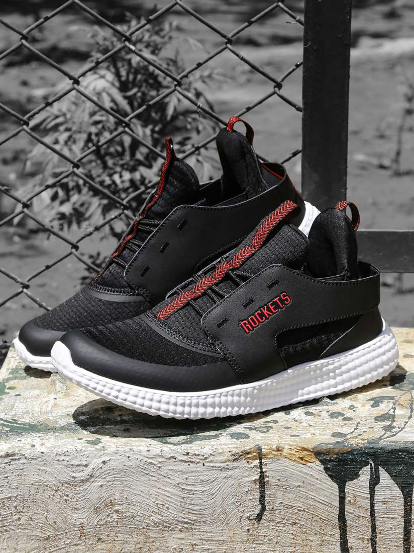 Buy NBA Houston Rockets Men Black Mid Top Sneakers Casual Shoes for Men 2484114 Myntra
