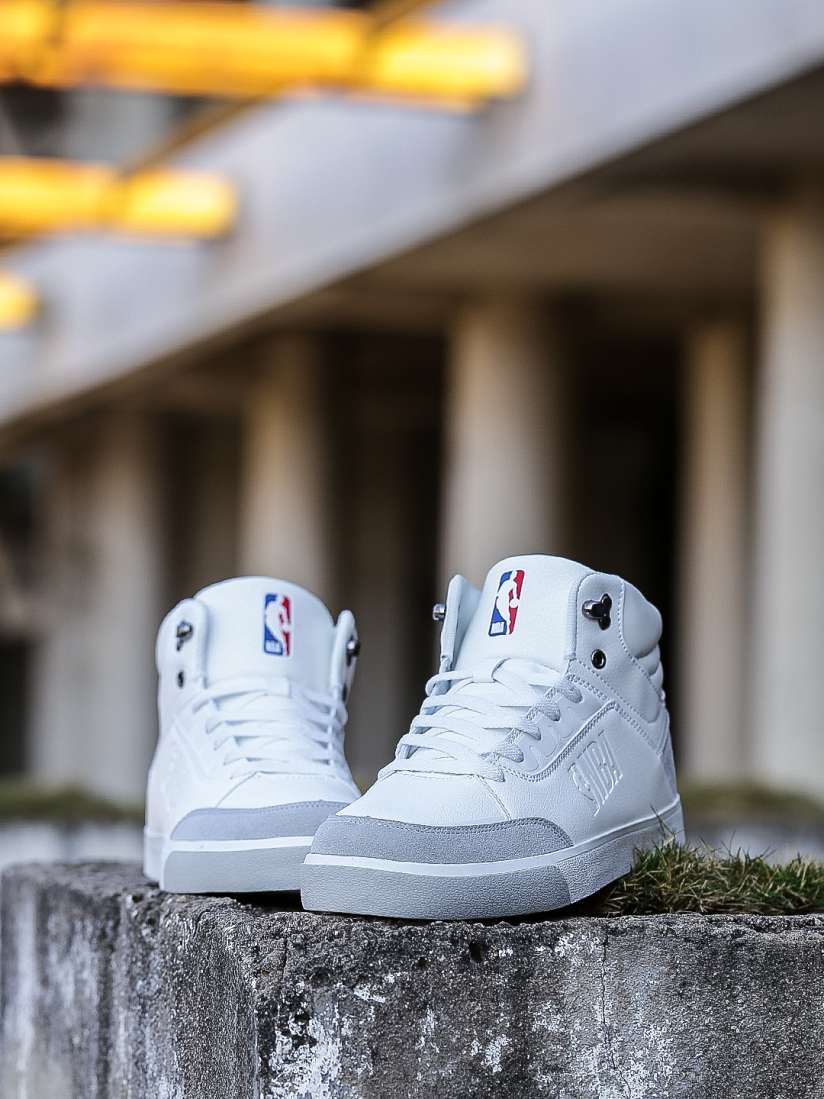 Buy NBA Official Fan Wear Men White Grey Colourblocked High Top Sneakers Casual Shoes for Men 2484154 Myntra