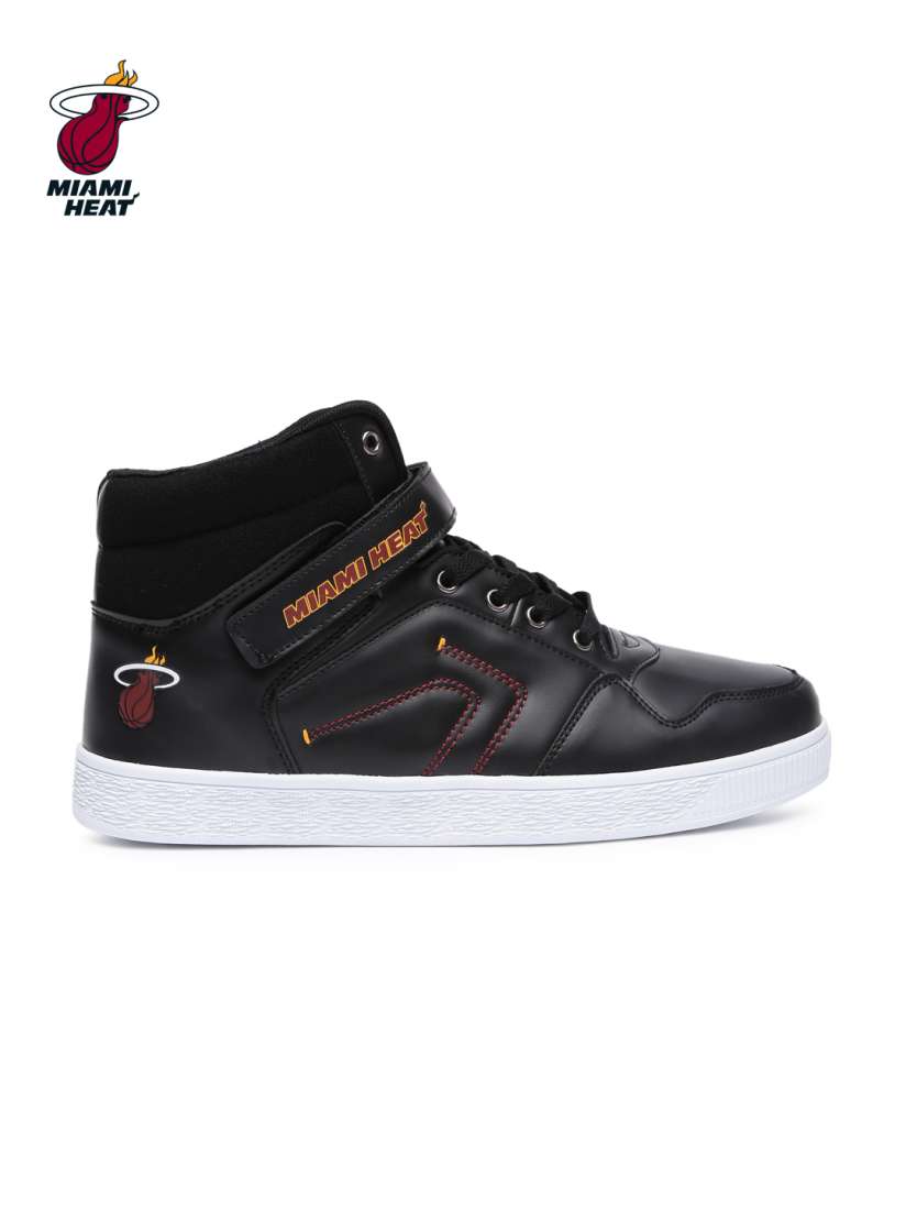 Buy NBA Miami Heat Men Black High Top Sneakers Casual Shoes for Men 2484158 Myntra