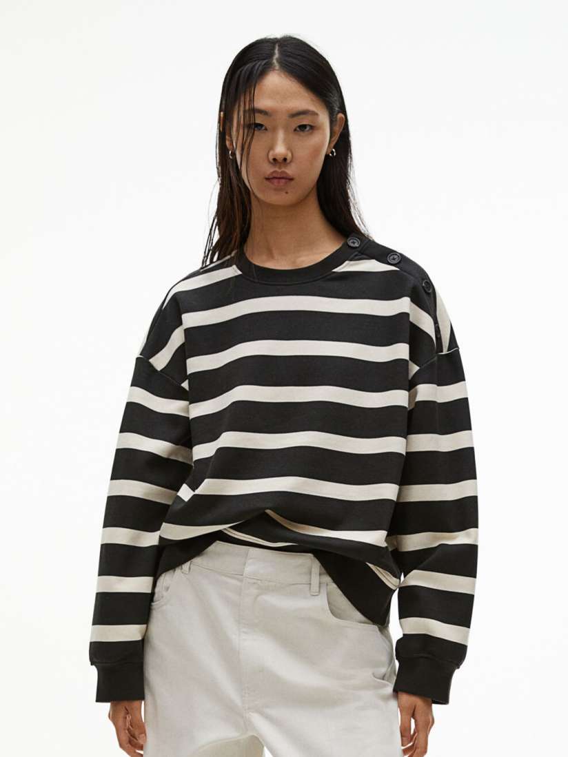 Women's striped sweatshirts on sale