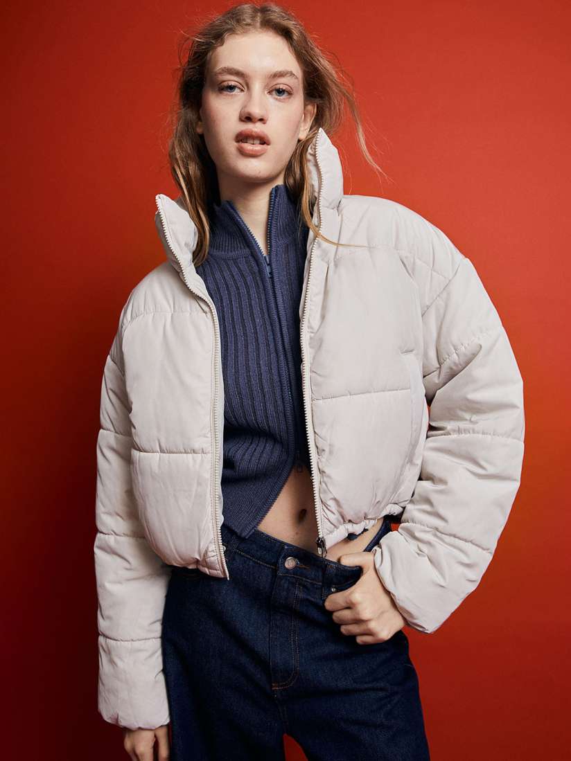 H&m cropped puffer jacket deals