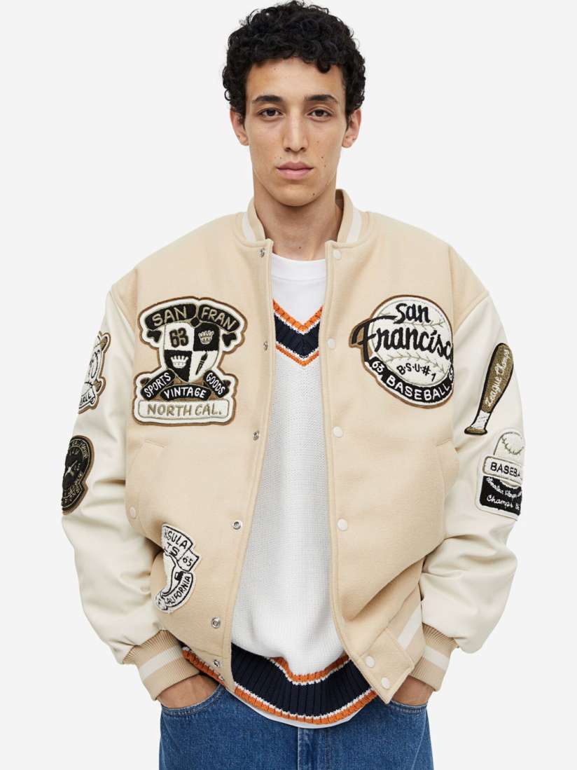 Letterman jacket h&m clearance