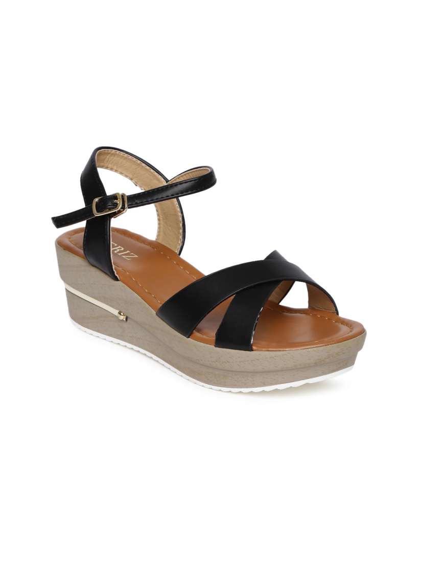 Buy CERIZ Women Black Solid Sandals Heels for Women 2485194 Myntra