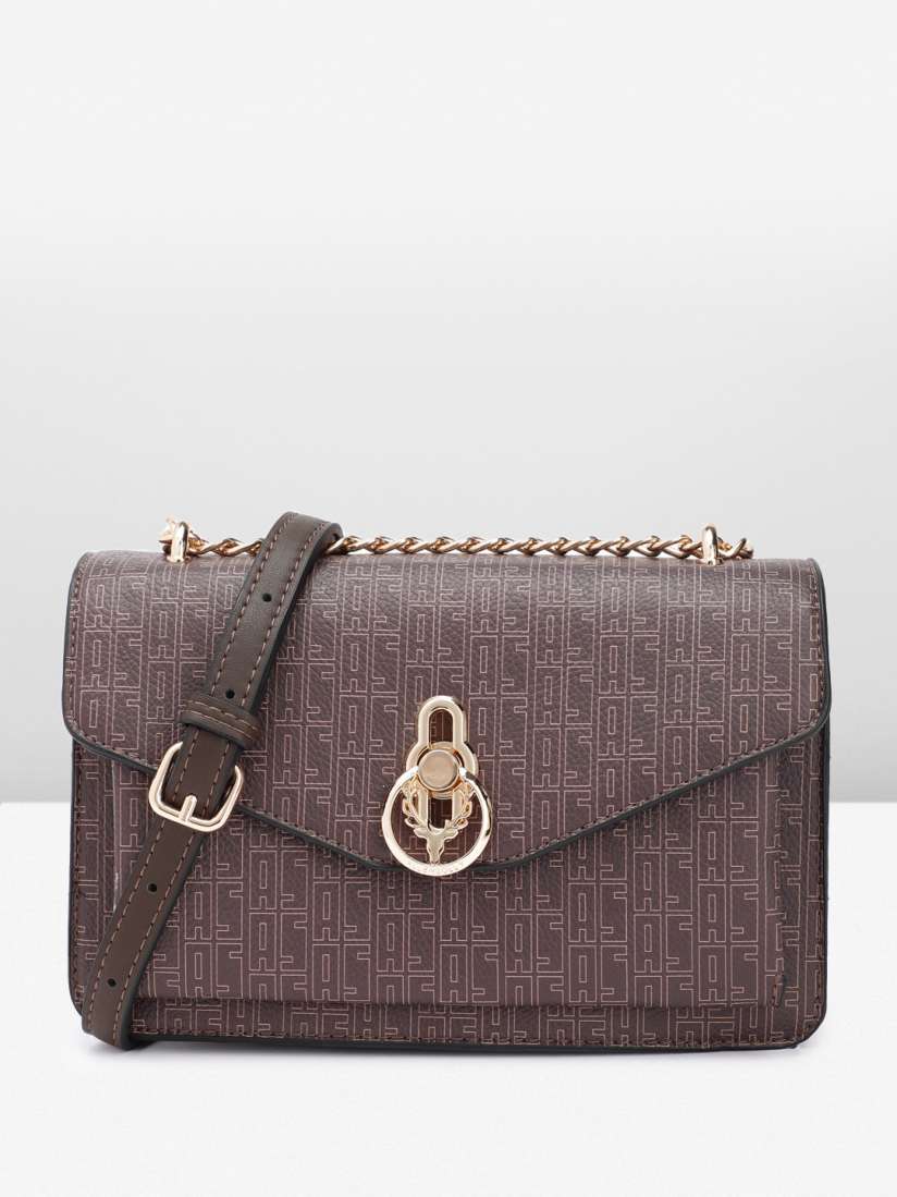 Buy Allen Solly Brand Logo Printed Structured Sling Bag Handbags for Women 24856192 Myntra