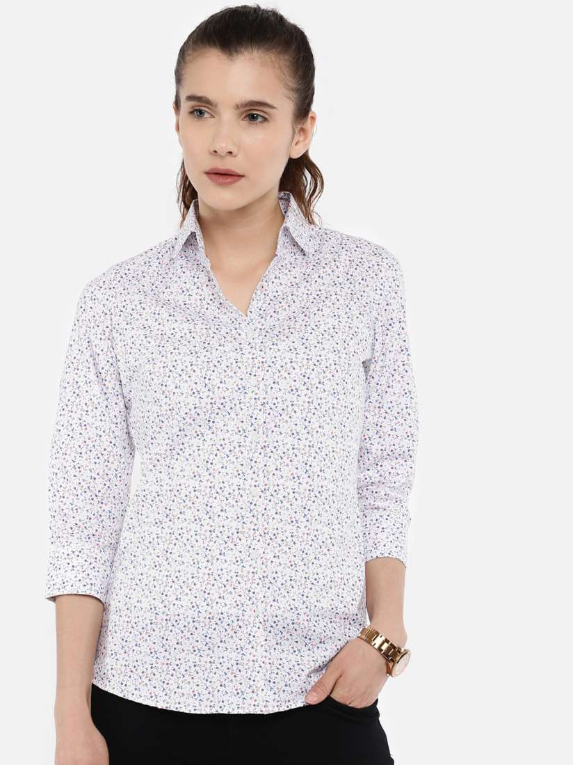 Buy Park Avenue Woman Women White Regular Fit Printed Casual Shirt Shirts for Women 2485669 Myntra