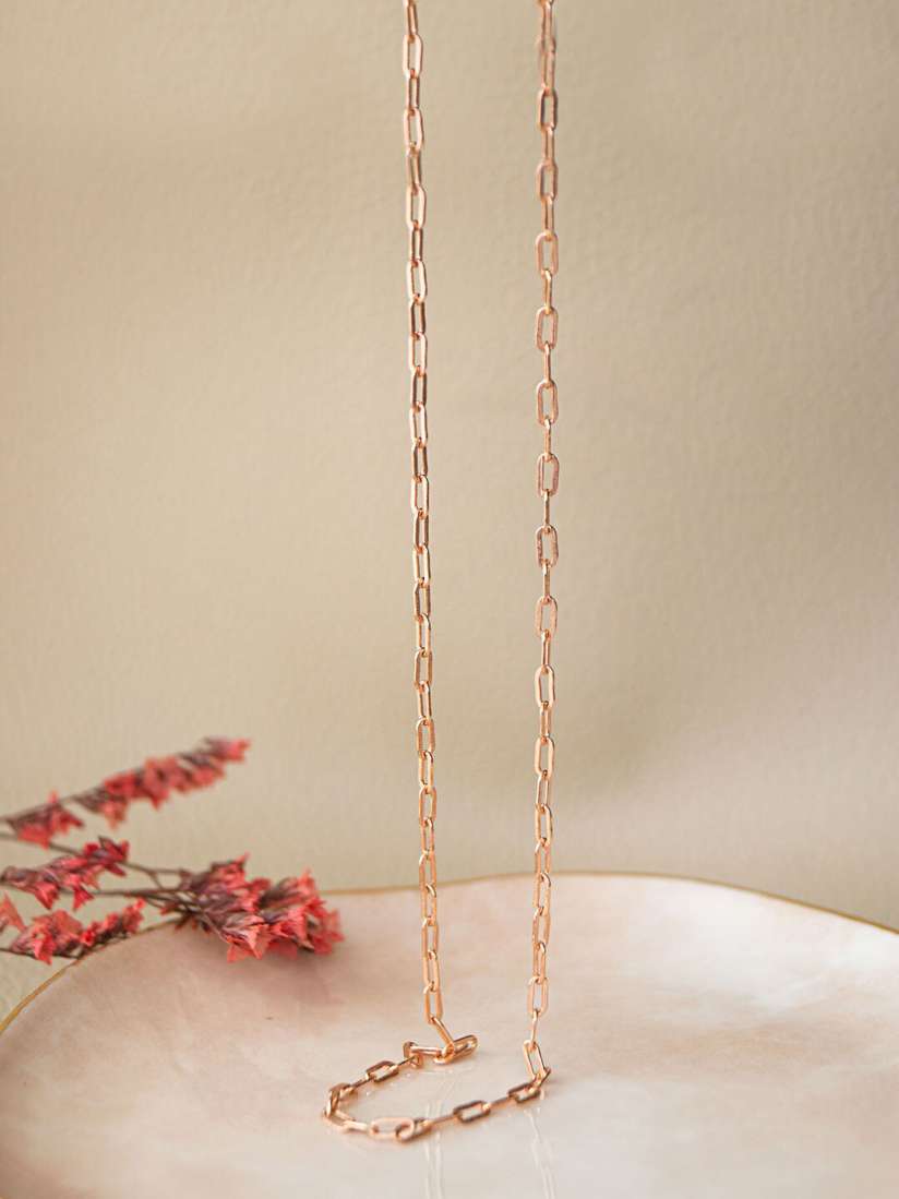 Rose gold plated sterling silver chain sales