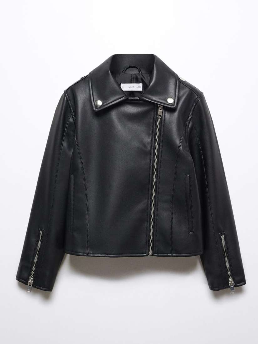 Buy Mango Kids Girls Notched Lapel Collar Biker Jacket Jackets for Girls 24864334 Myntra