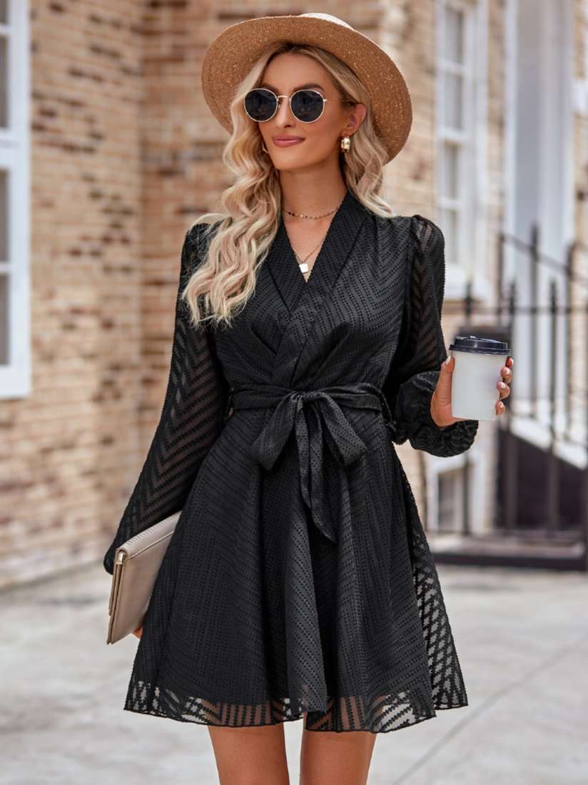 Mini wrap dresses on sale