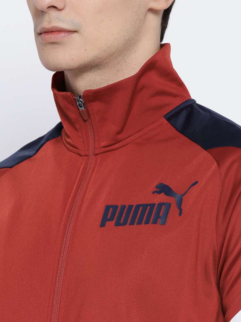 Maroon puma tracksuit discount