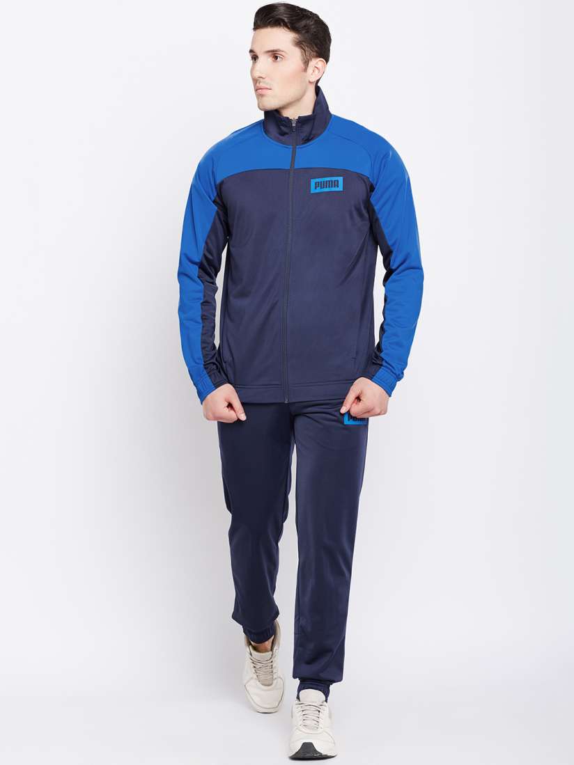 Buy Puma Men Blue Solid Graphic Rebel Tricot Suit CL Track Suit Tracksuits for Men 2487092 Myntra