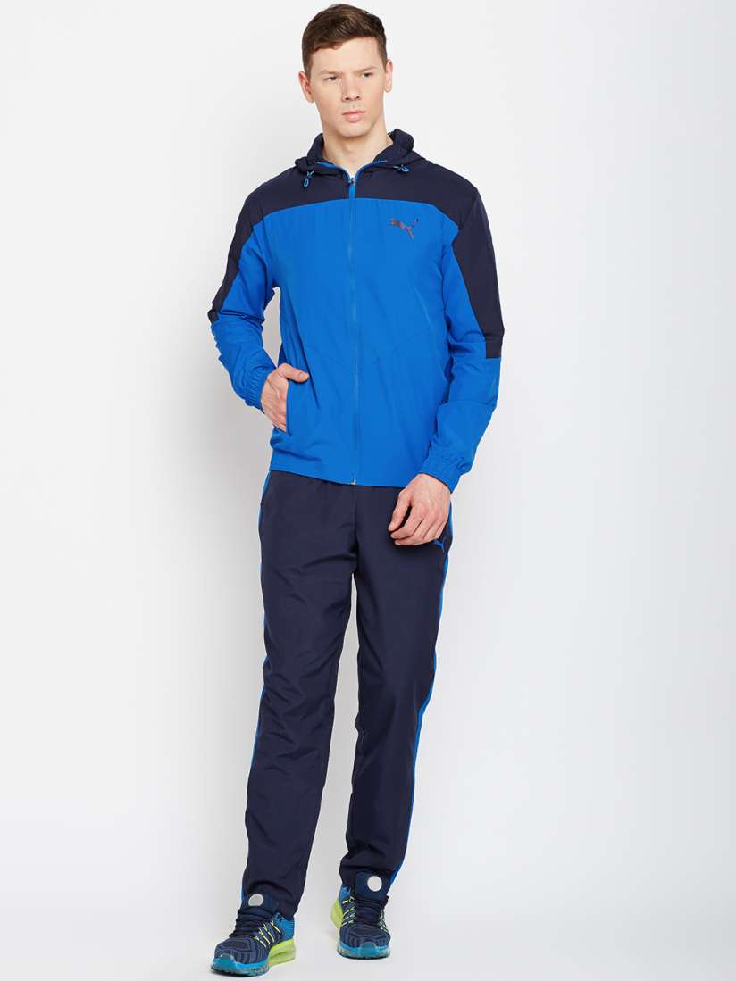 Buy Puma Men Blue Black Solid Tracksuit Tracksuits for Men 2487101 Myntra