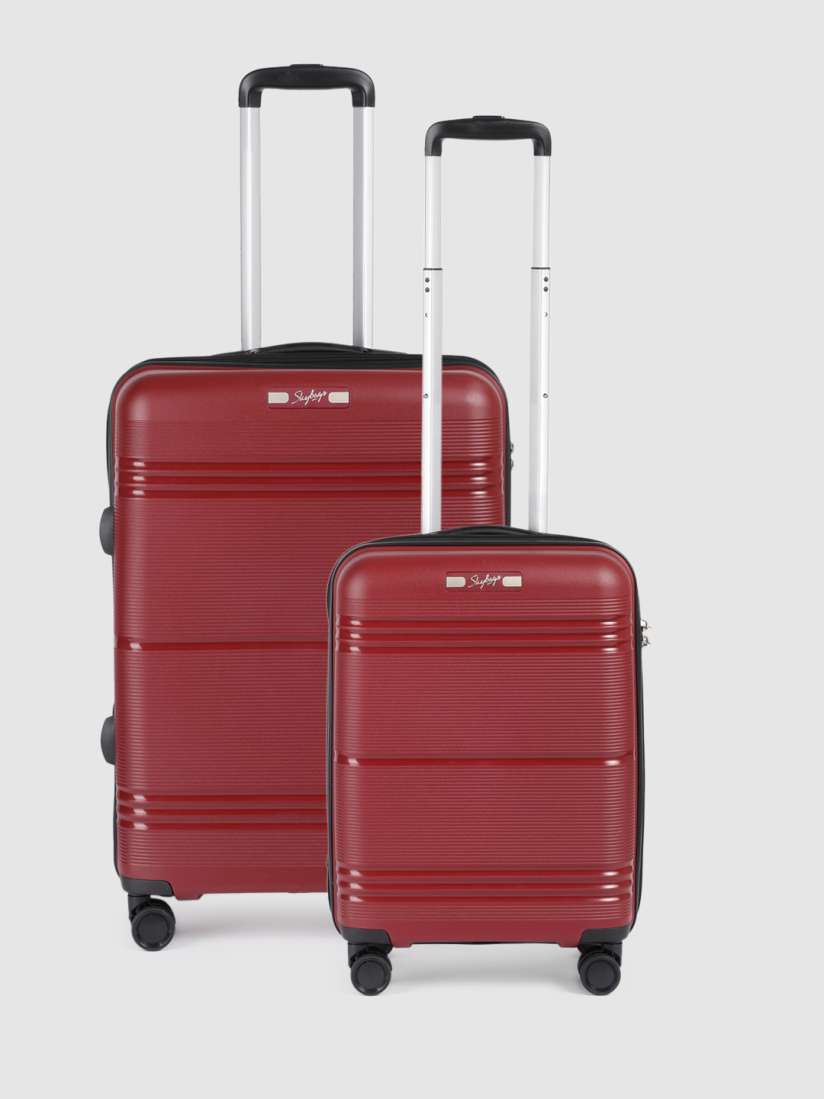 Buy Skybags Pack of 2 Textured Paratrip Trolley Suitcases Medium Cabin Trolley Bag for Unisex 24871412 Myntra