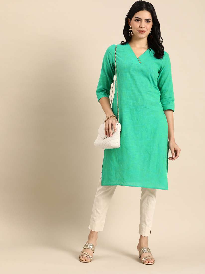 Buy Anouk Women Solid Straight Kurta Kurtas for Women 24871664 Myntra