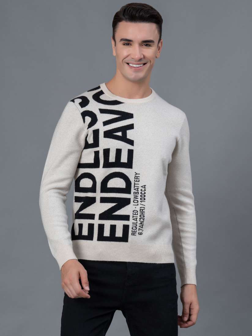Buy Red Tape Men Typographic Print Sweater Sweaters for Men 24872910 Myntra