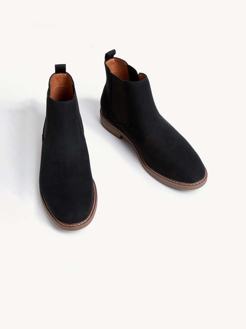 Buy Marks Spencer Men Suede Mid Top Chelsea Boots Boots for Men 24875372 Myntra