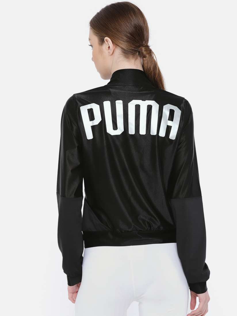 Buy Puma Black Printed En Pointe Q2 Sheer Jacket Jackets for Women 2487653 Myntra