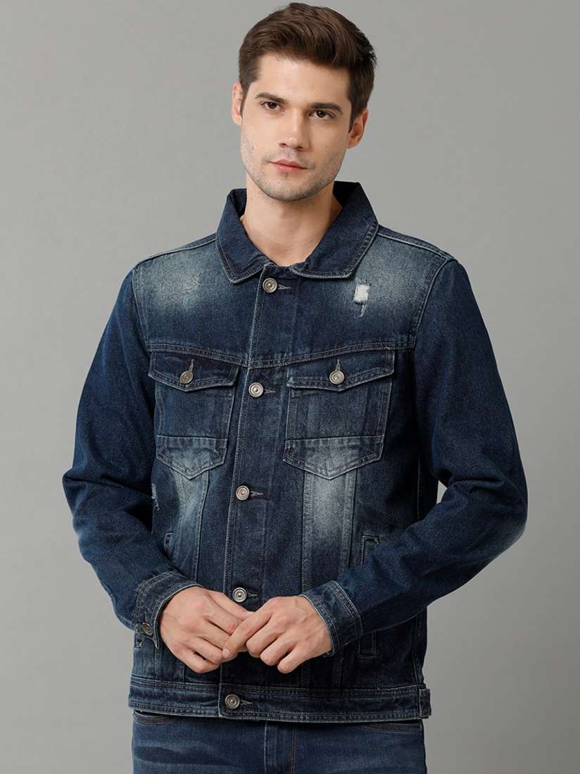Buy Voi Jeans Washed Pure Cotton Denim Jacket Jackets for Men 24876730 Myntra