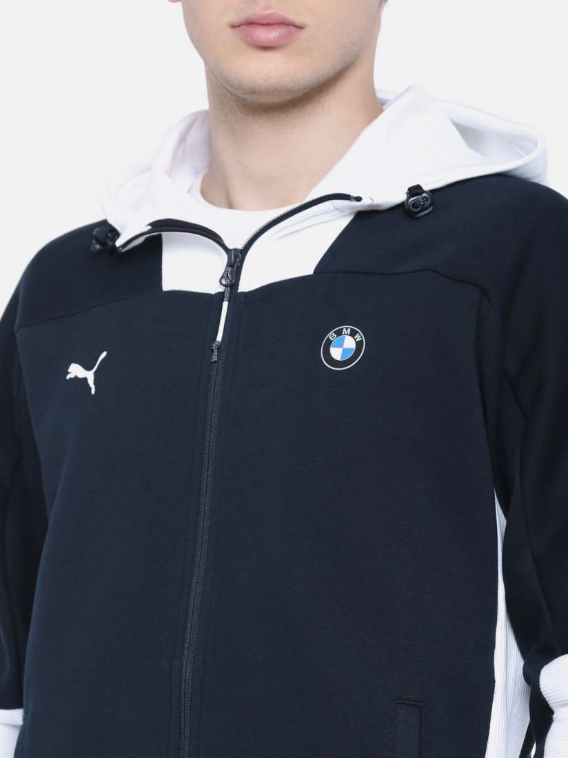 Buy PUMA Motorsport Men Navy Solid BMW MS Hooded Sweat Sporty MSP Jacket Jackets for Men 2487778 Myntra