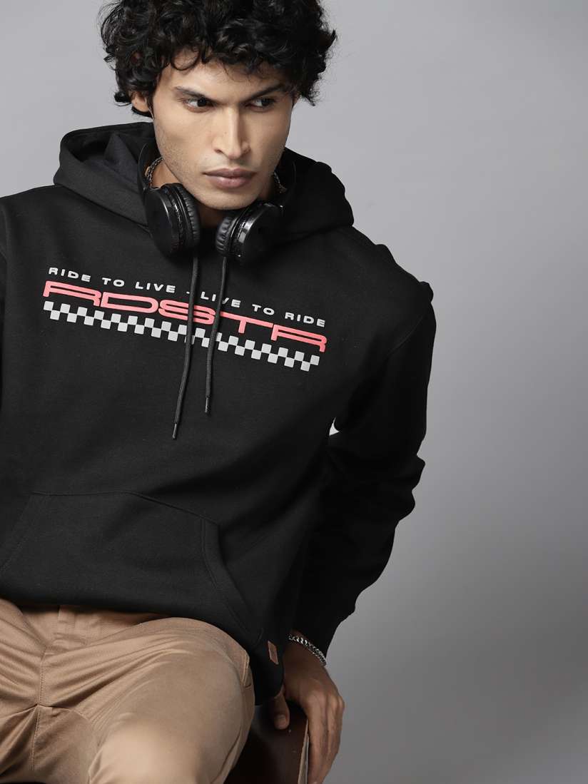 Buy Roadster Men Typography Printed Hooded Sweatshirt Sweatshirts for Men 24878638 Myntra