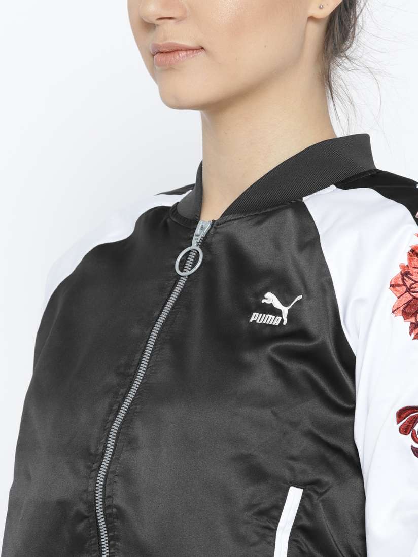Buy Puma Women Black Premium Archive T7 Solid Bomber Jacket Jackets for Women 2487940 Myntra