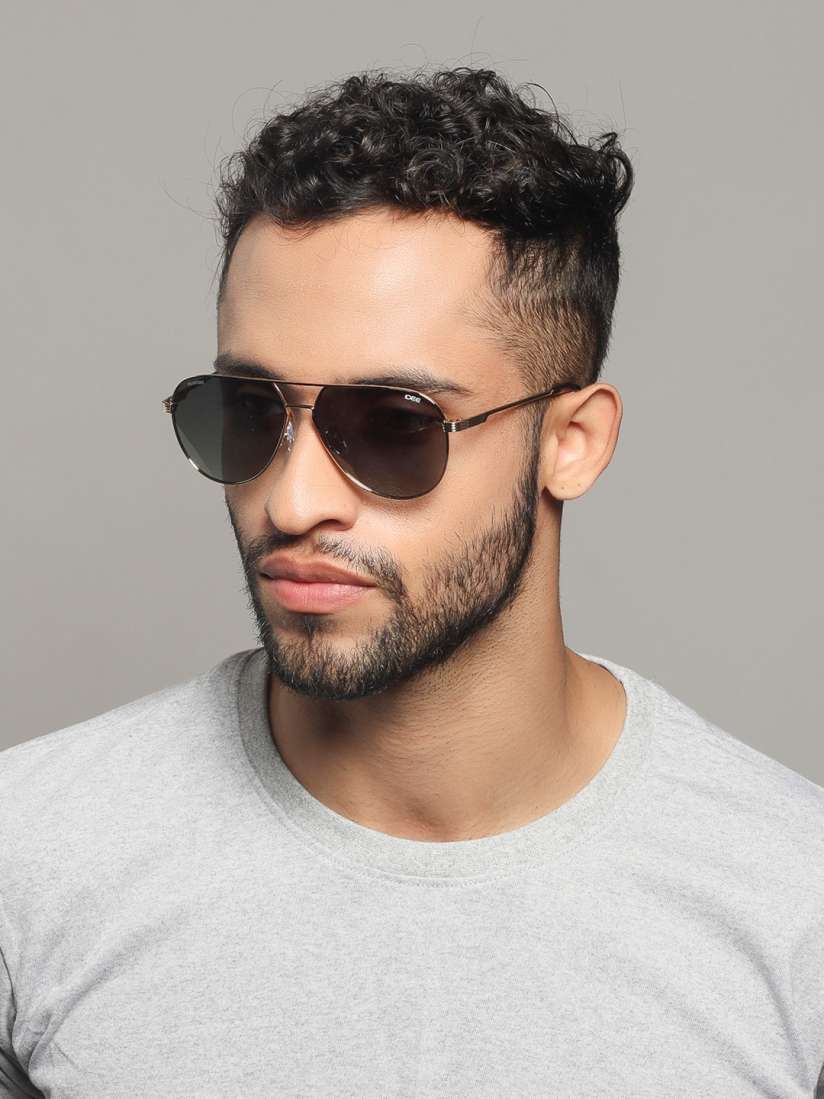 Buy IDEE Men Green Lens Gold Toned Aviator Sunglasses with UV Protected Lens Sunglasses for Men 24881554 Myntra