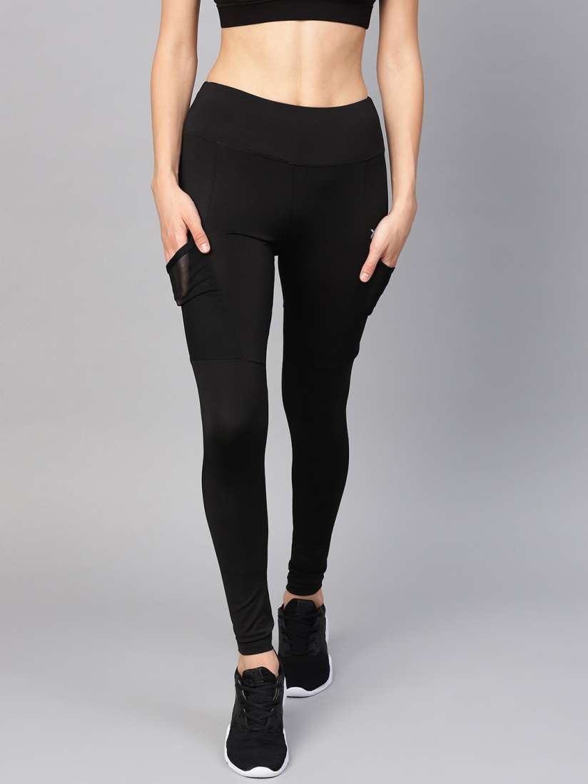 Buy HRX Active by Hrithik Roshan Women Black Solid Rapid Dry Tights Tights for Women 2488703 Myntra
