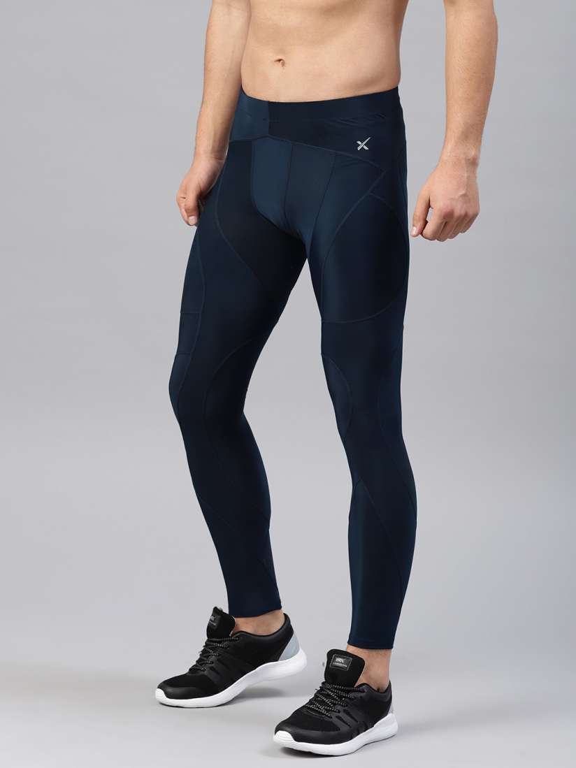 Buy HRX by Hrithik Roshan Men Navy Rapid Dry Active Compression Tights Tights for Men 2488714 Myntra