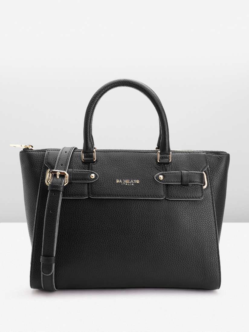 Buy Da Milano Textured Leather Structured Handheld Bag Handbags for Women 24887848 Myntra