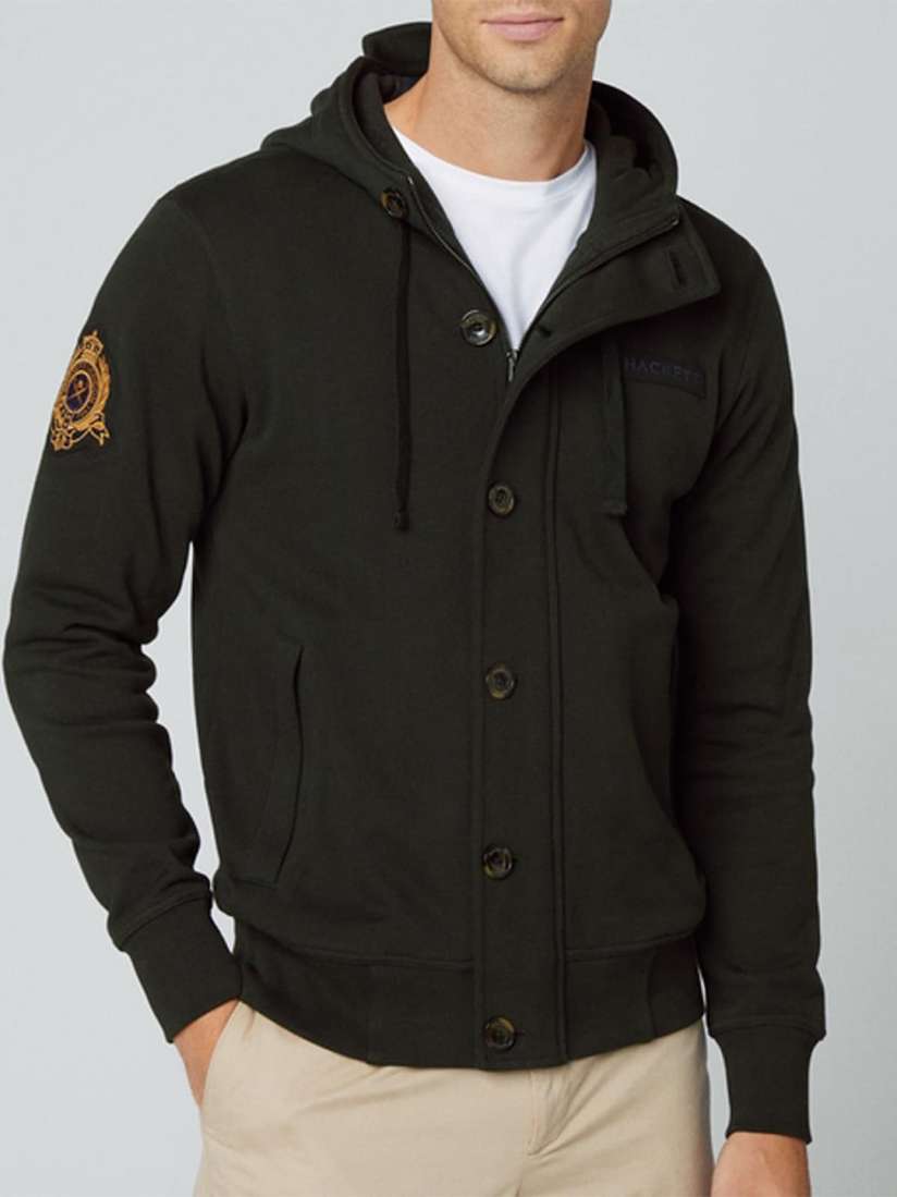 Buy HACKETT LONDON Hooded Pure Cotton Front Open Sweatshirt Sweatshirts for Men 24893214 Myntra