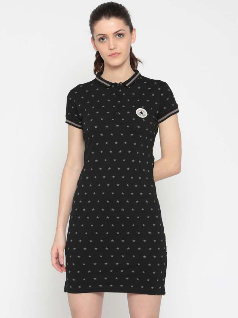 Buy Converse Women Black Printed T shirt Dress Dresses for Women 2490103 Myntra