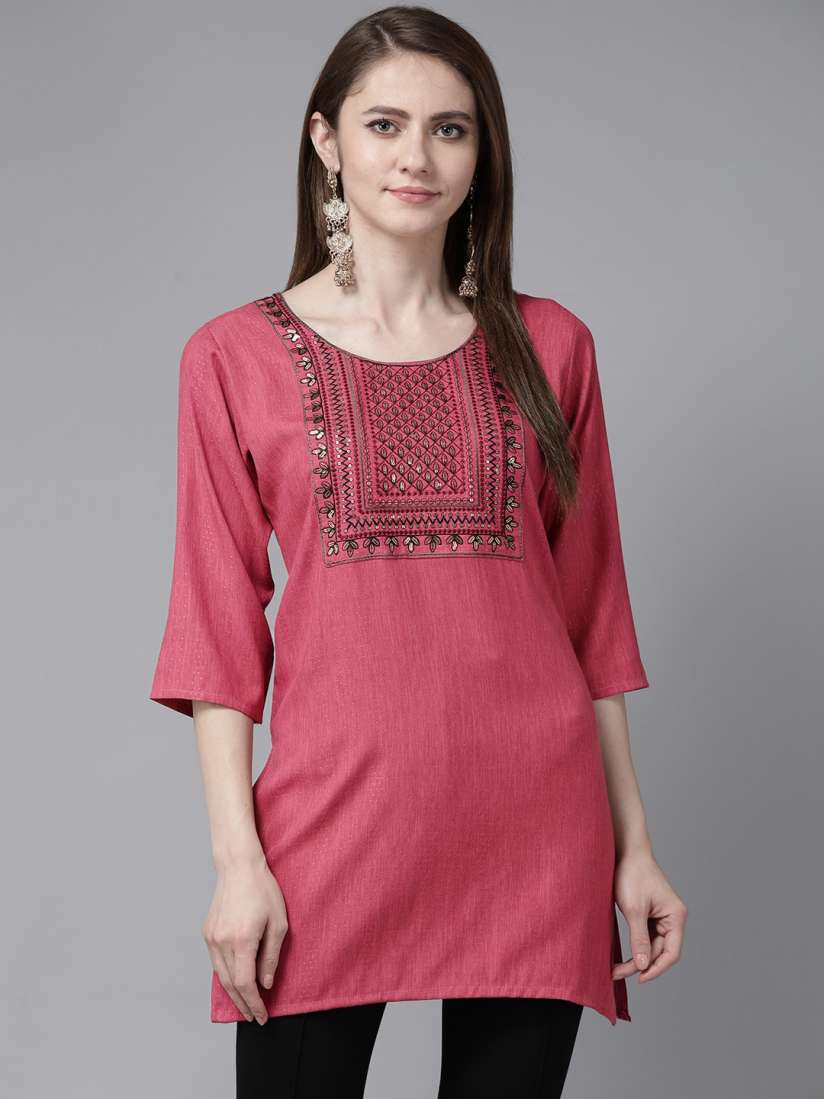 Buy Aarika Ethnic Motif Sequinned Embellished Cotton Kurti Kurtis for Women 24901128 Myntra