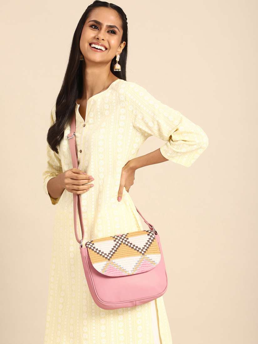 Buy Anouk Textured Structured Sling Bag Handbags for Women 24902928 Myntra