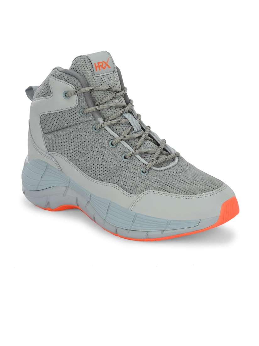 Buy HRX by Hrithik Roshan Men Grey Mid Top Mesh Basketball Shoes Sports Shoes for Men 24907794 Myntra