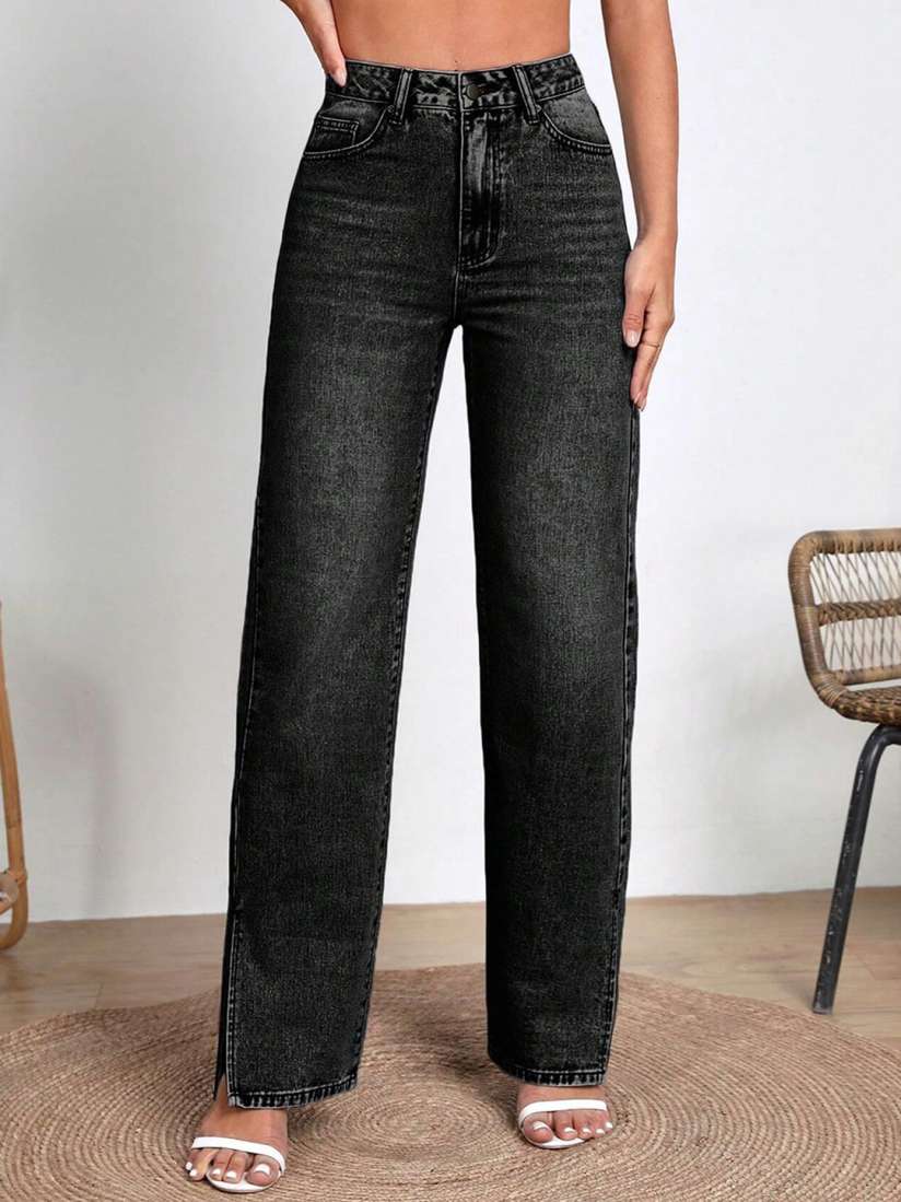 Buy Kotty Women Jean Straight Fit High Rise Clean Look Heavy Fade Stretchable Jeans Jeans for Women 24915800 Myntra