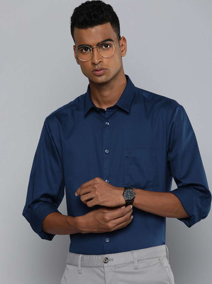 Buy Indian Terrain Pure Cotton Classic Slim Fit Opaque Smart Casual Shirt Shirts for Men 24922910 Myntra