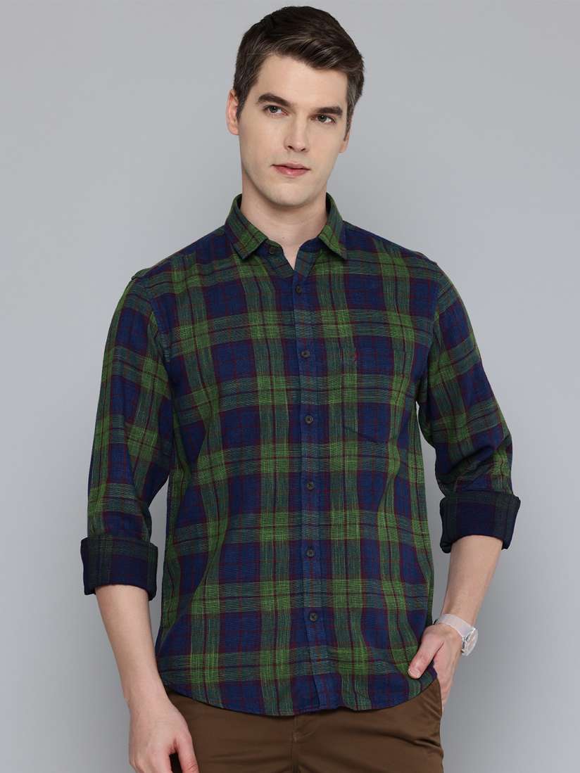 Buy Indian Terrain Classic Slim Fit Checked Casual Shirt Shirts for Men 24923360 Myntra