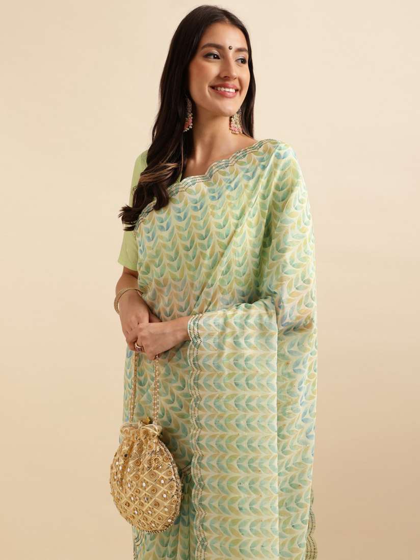 Myntra organza sarees clearance