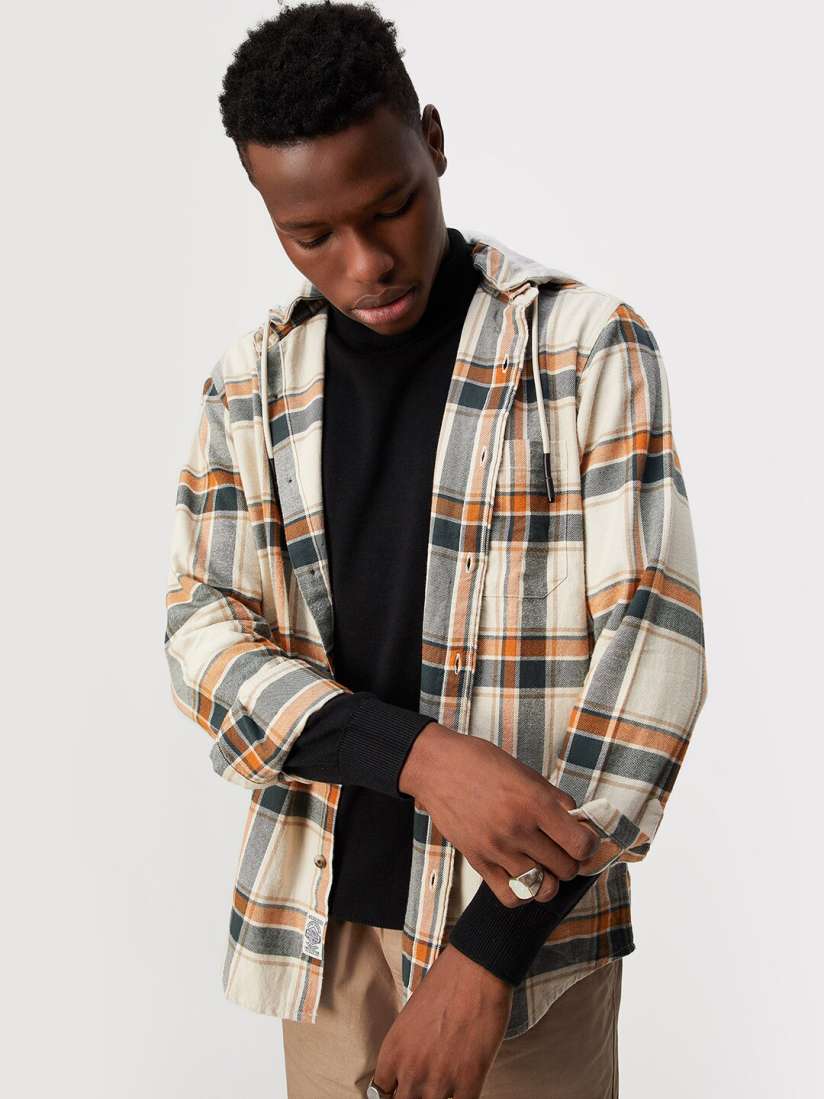 Buy max Tartan Checked Hooded Pure Cotton Casual Shirt Shirts for Men 24925054 Myntra