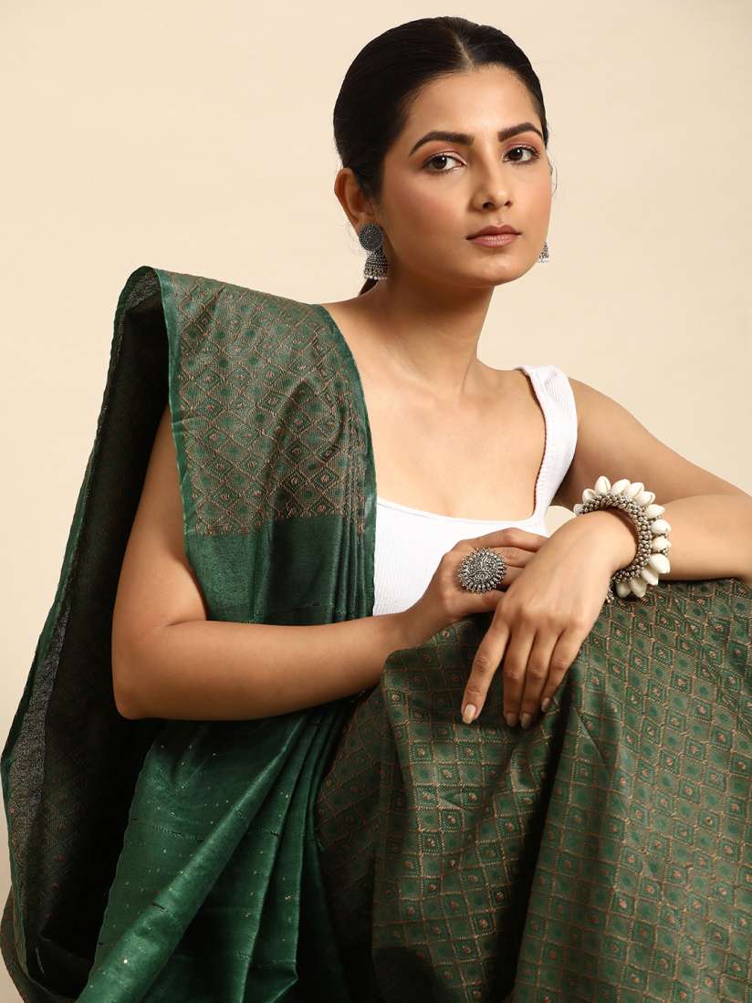 Buy Taavi Zari Silk Blend Bhagalpuri Saree Sarees for Women 24928192 Myntra