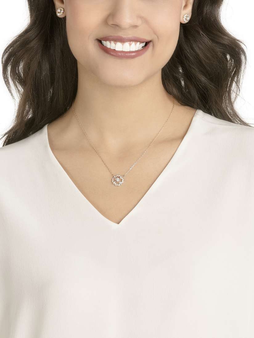 Sparkling dance flower necklace top