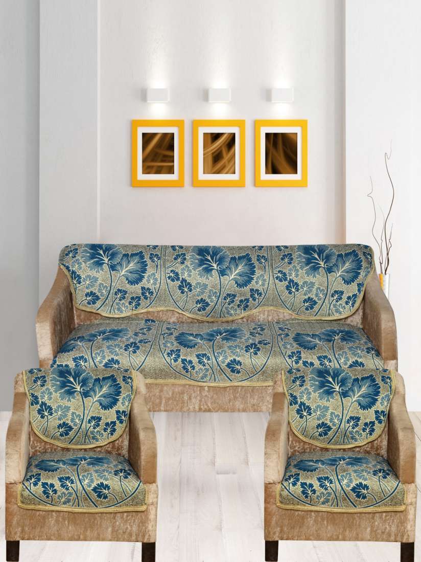 Buy Nendle Turquoise Blue 6 Pieces Printed 5 Seater Sofa Cover Set Sofa Covers for Unisex 24933526 Myntra