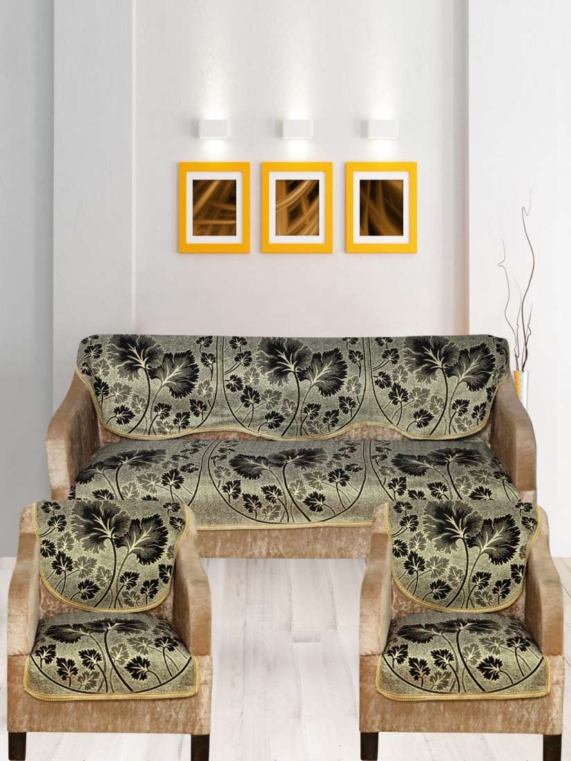Buy Nendle Black Green 6 Pieces Printed 5 Seater Sofa Cover Set Sofa Covers for Unisex 24933554 Myntra